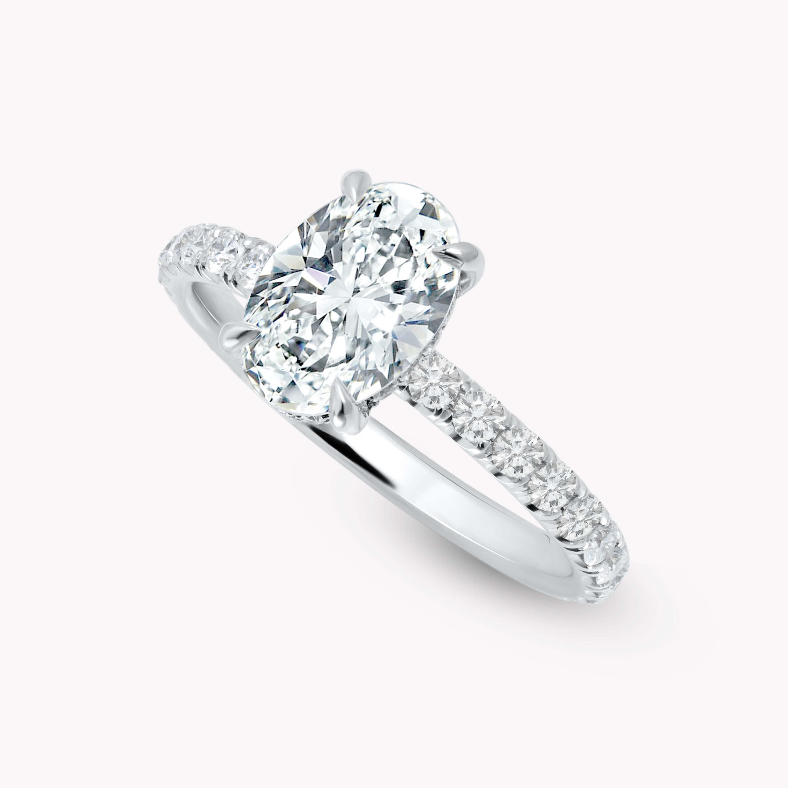 Oval – Cut Diamond Halo Ring – 1.50ct