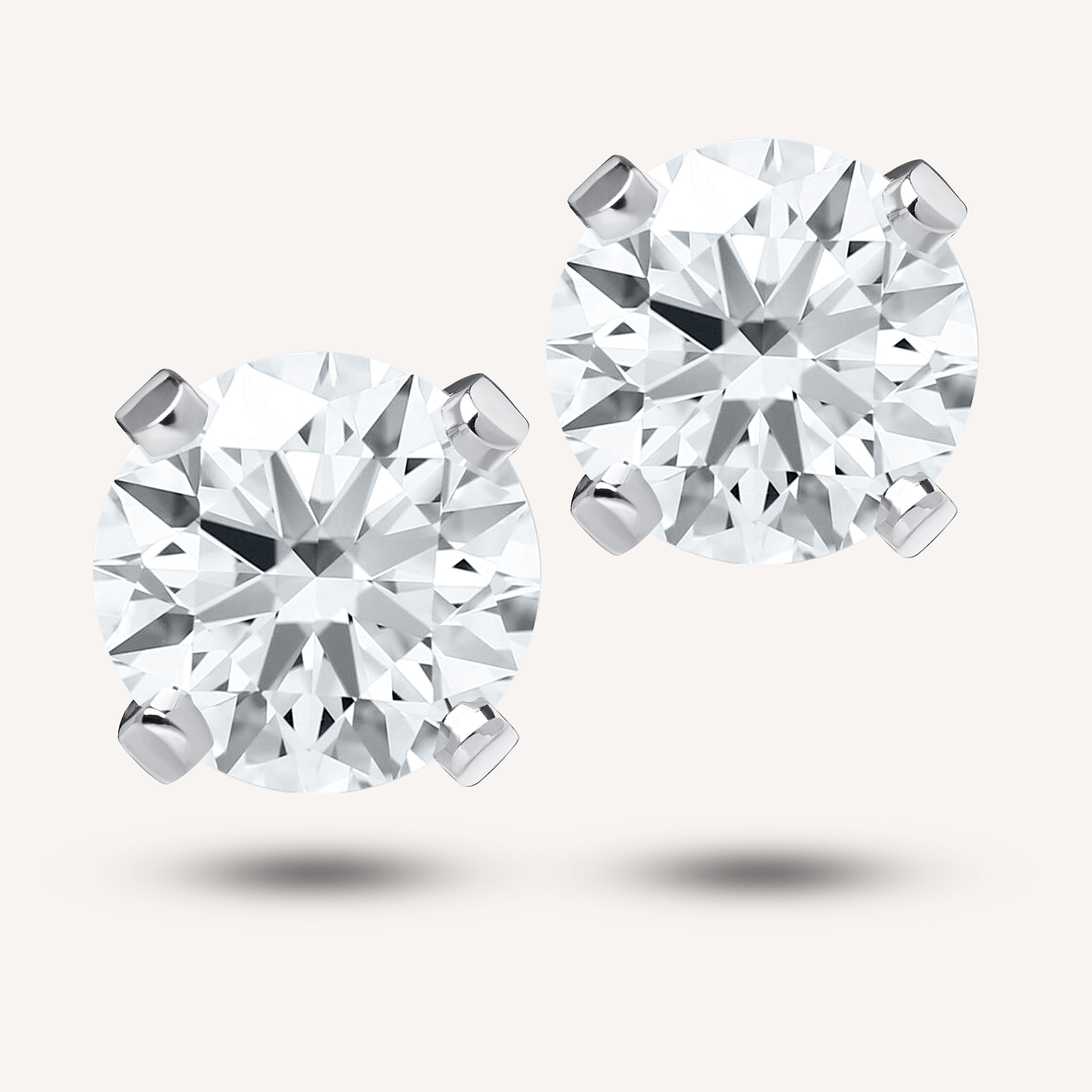 Round Diamond Stud Earring  1.50ct each