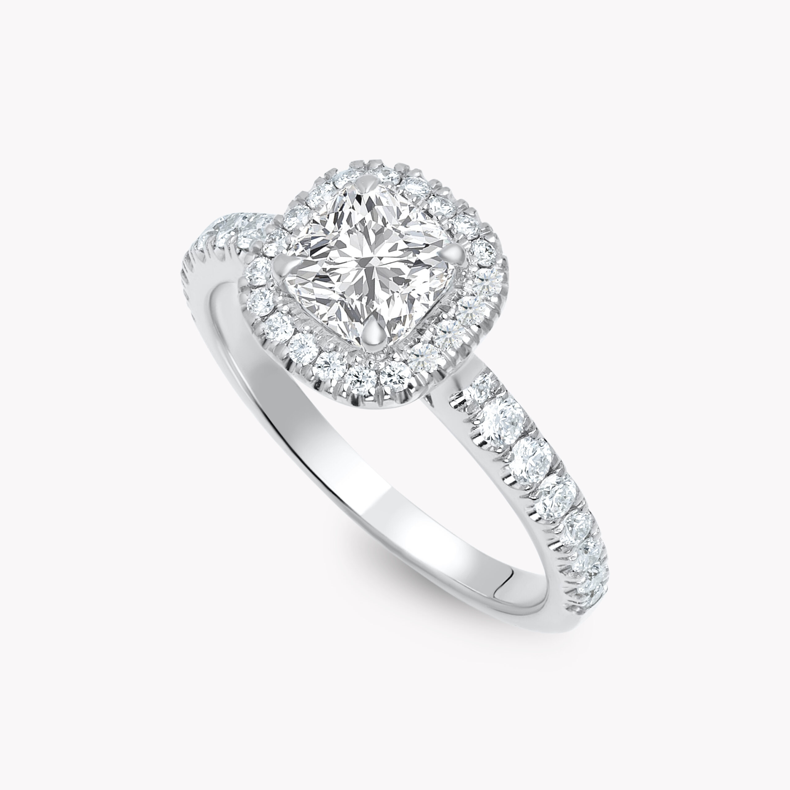Cushion – Cut  Diamond Halo Ring