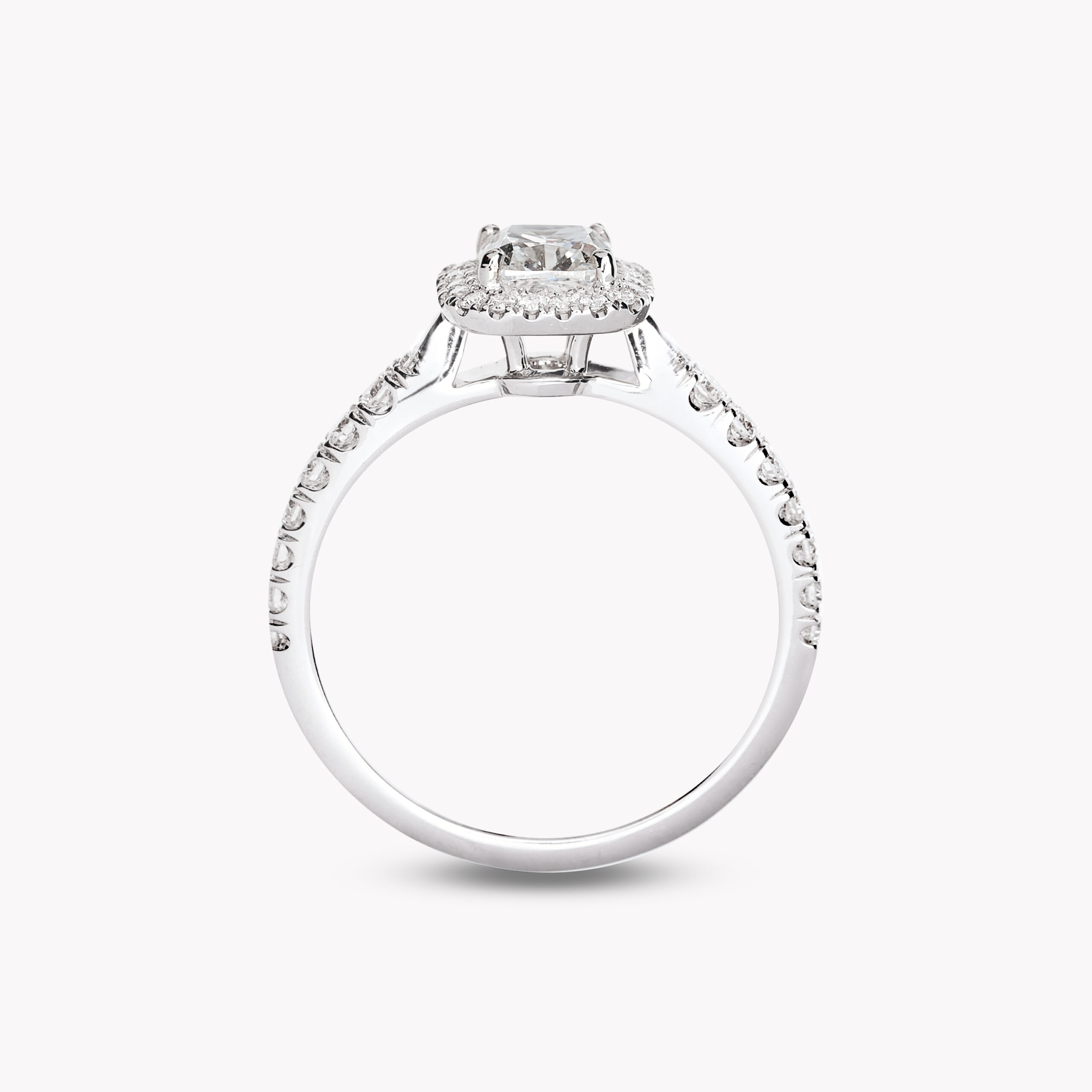 Cushion – Cut  Diamond Halo Ring – 0.70