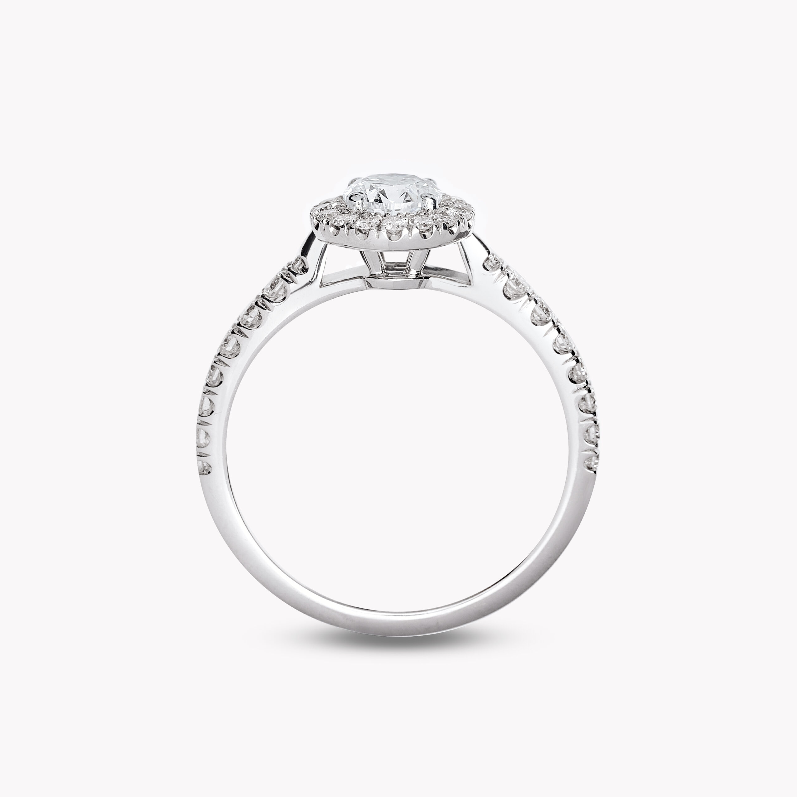 Round – Cut Diamond Halo Ring – 0.50ct