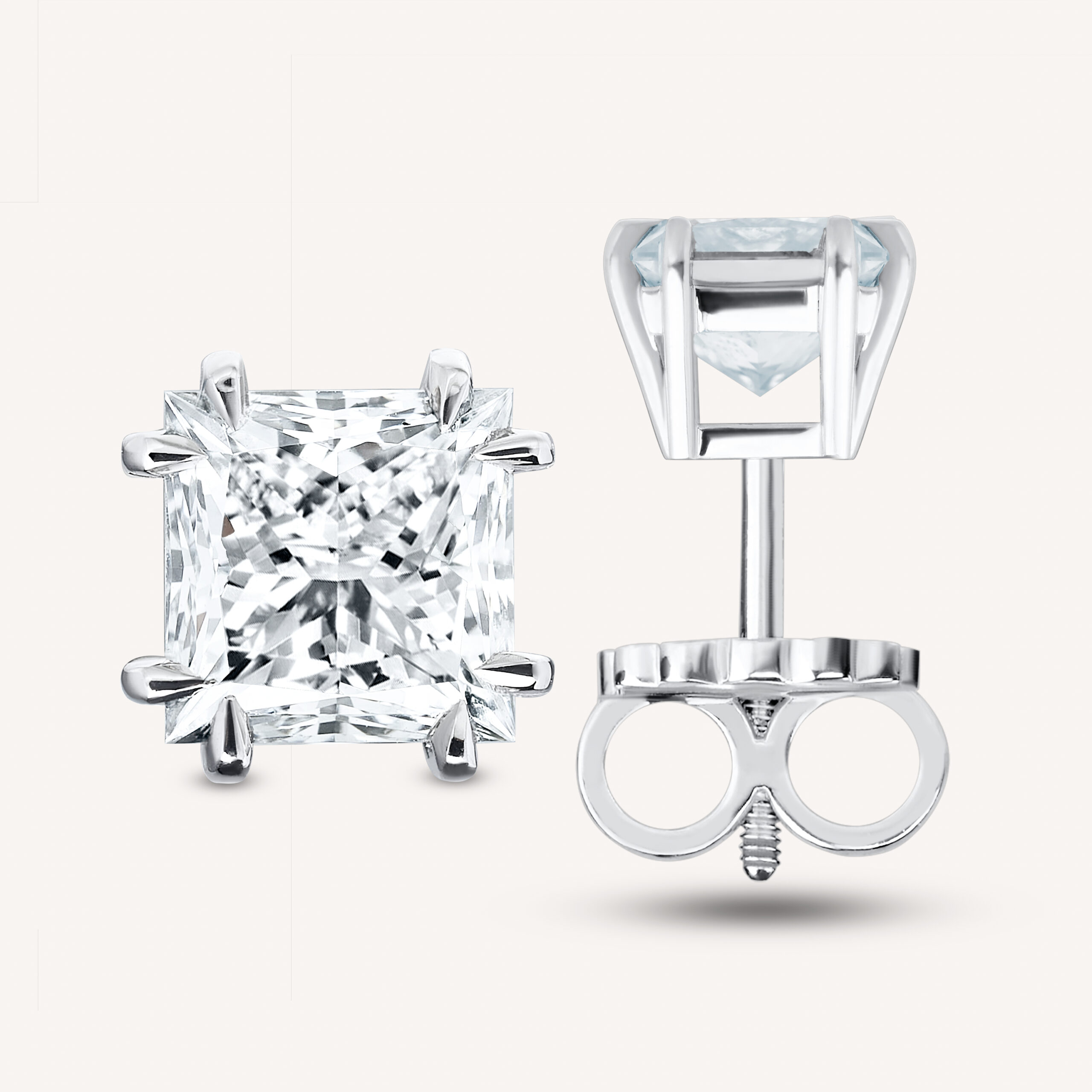 Princess Diamond Stud Earring