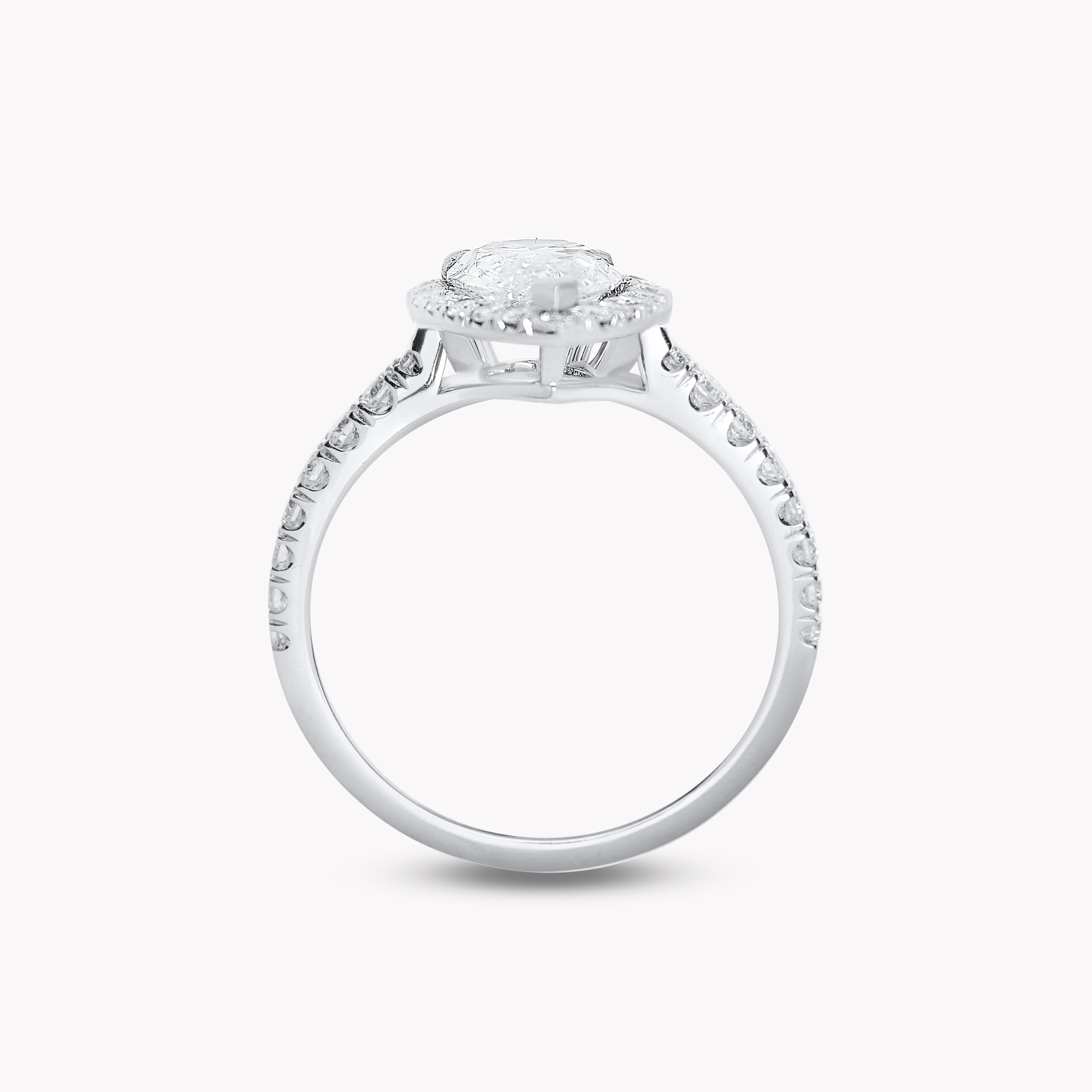 Pear-Cut Diamond Ring with Diamond Halo 1.50ct
