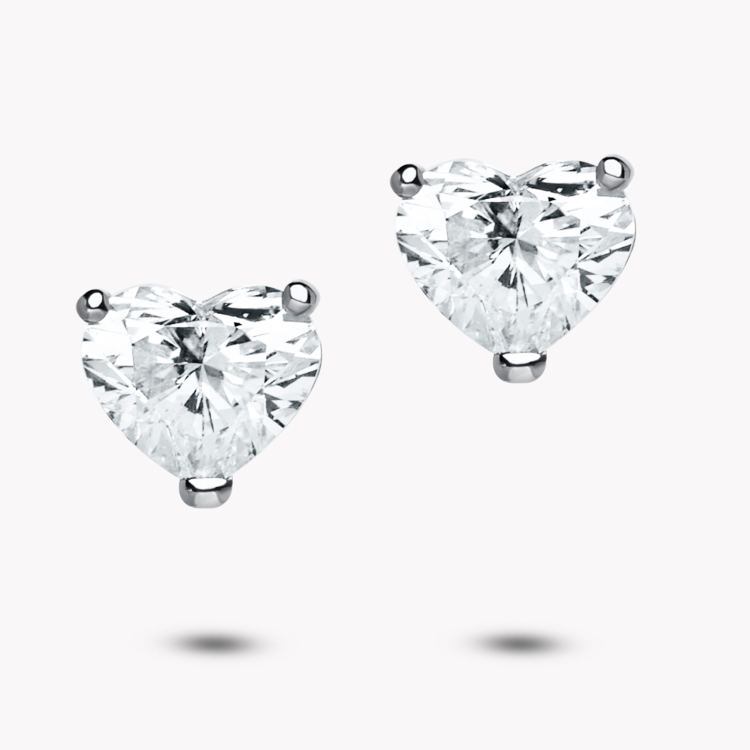 Heart Diamond Stud Earring