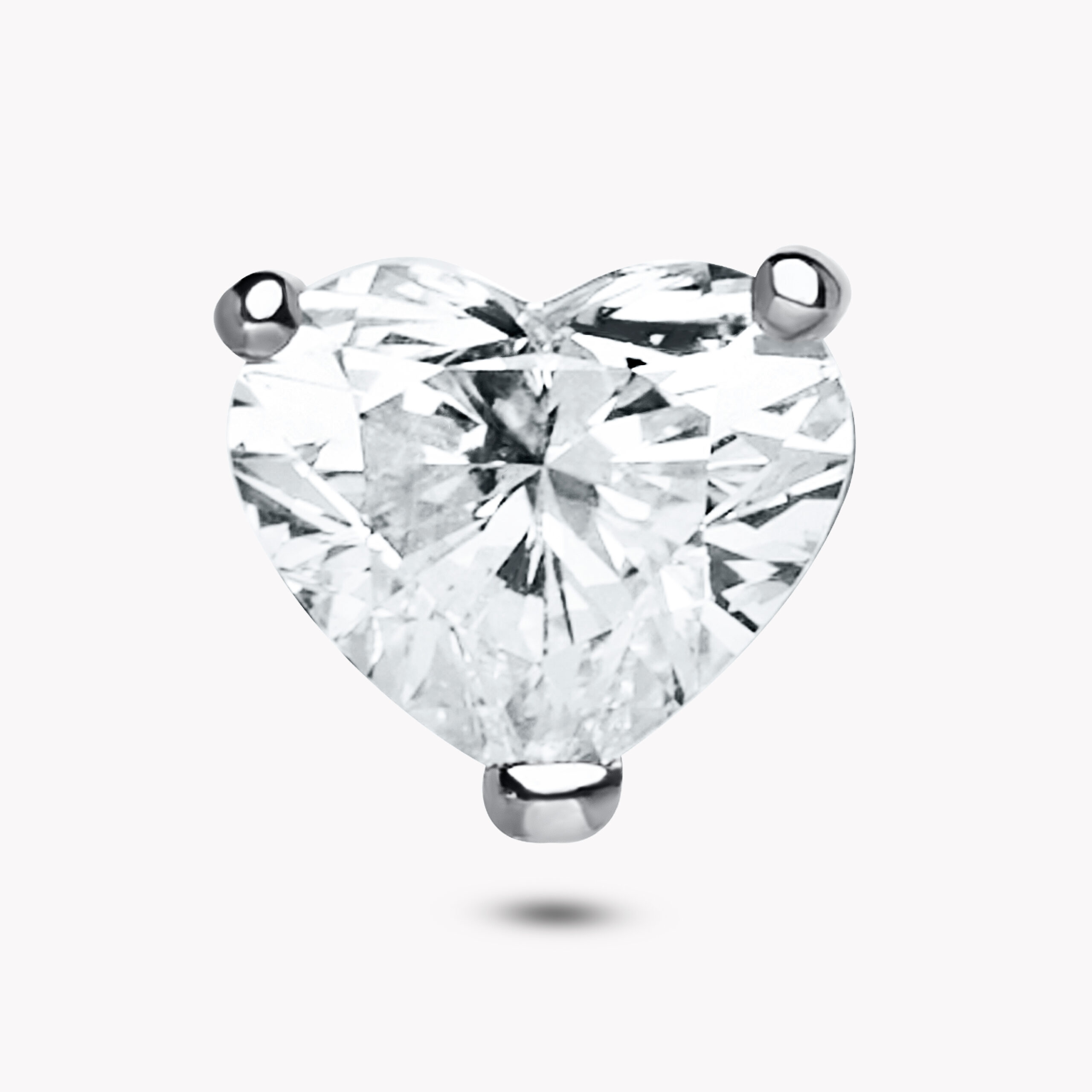 Heart Diamond Stud Earring