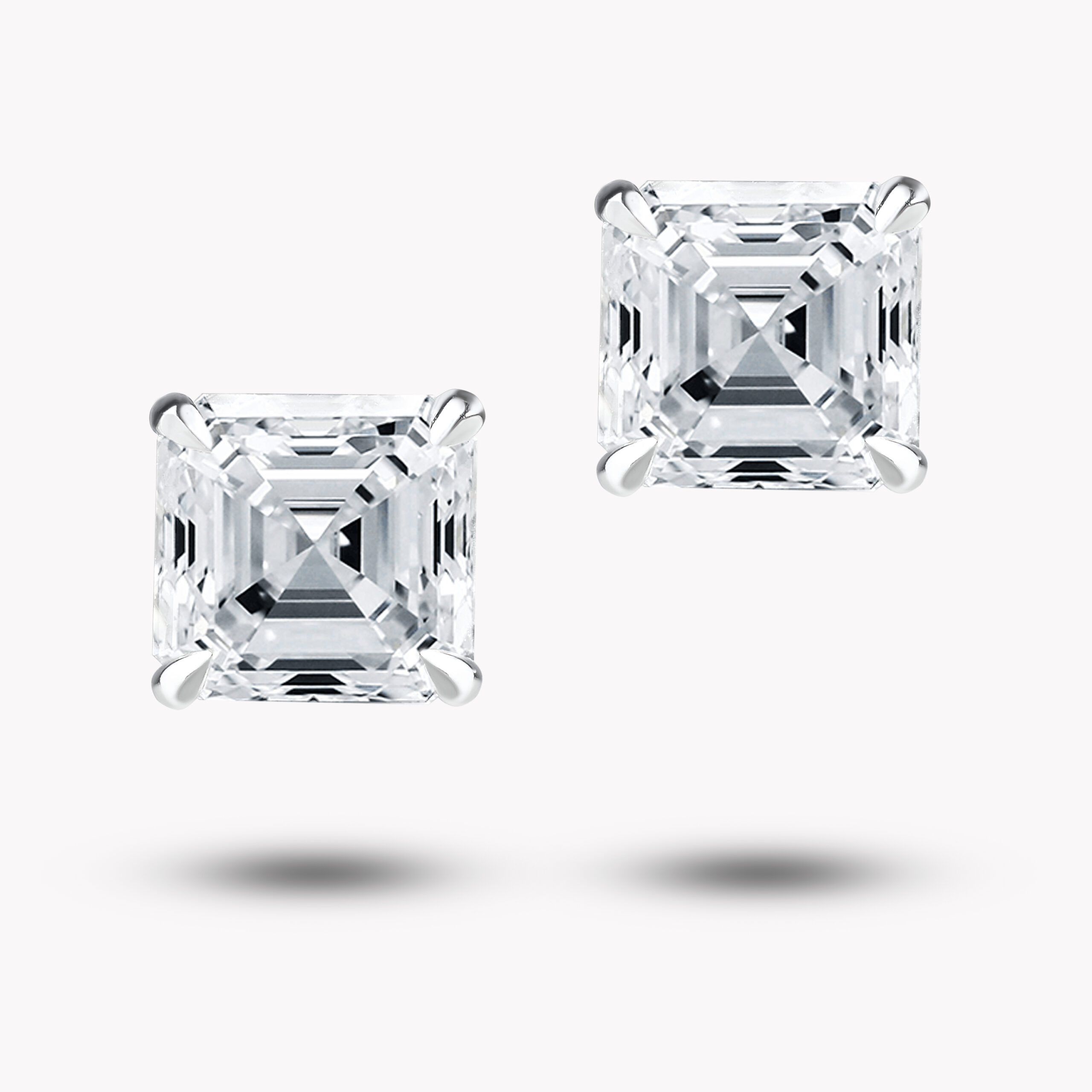 Asscher-Cut Diamond Stud Earring 1.00ct each