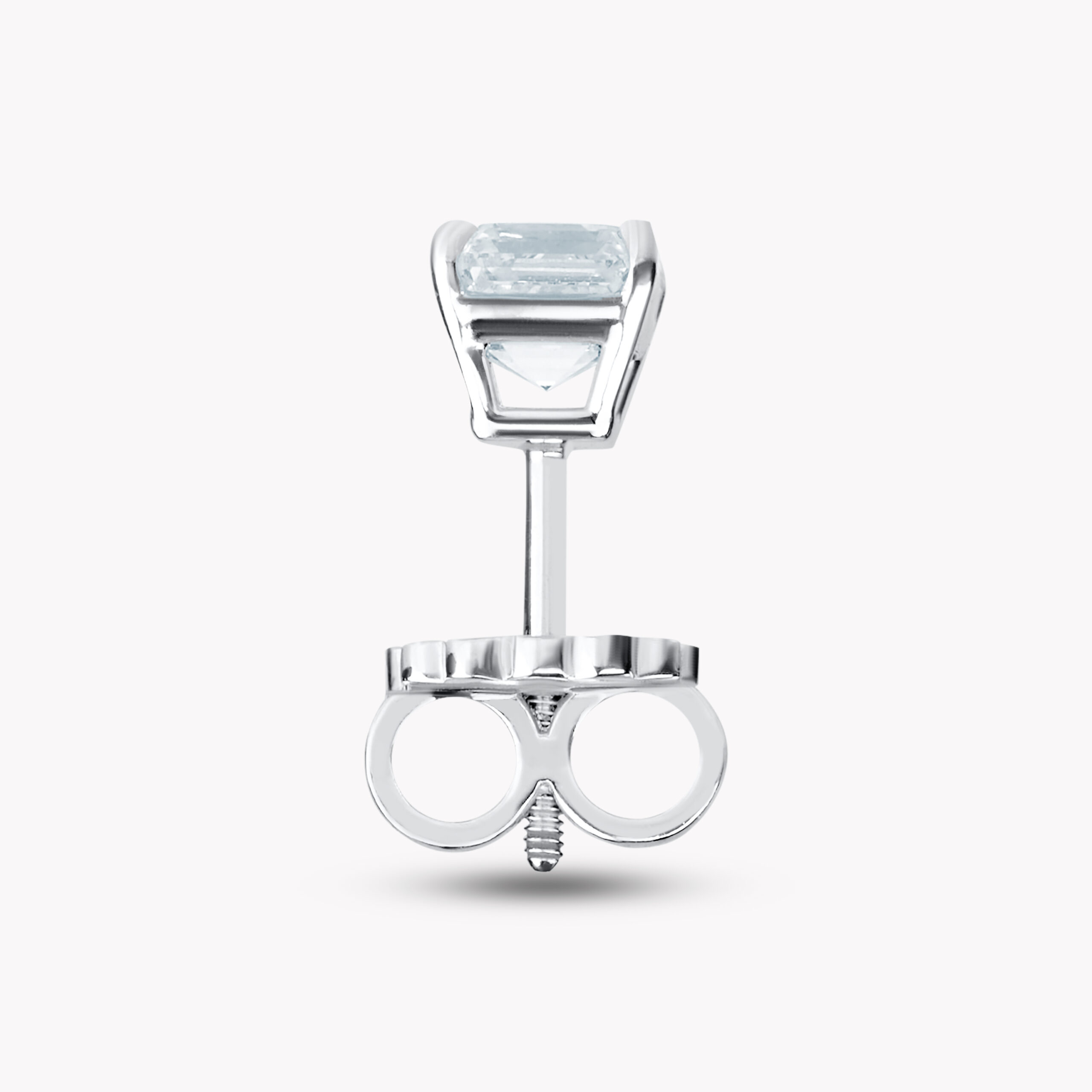 Asscher-Cut Diamond Stud Earring 1.00ct each
