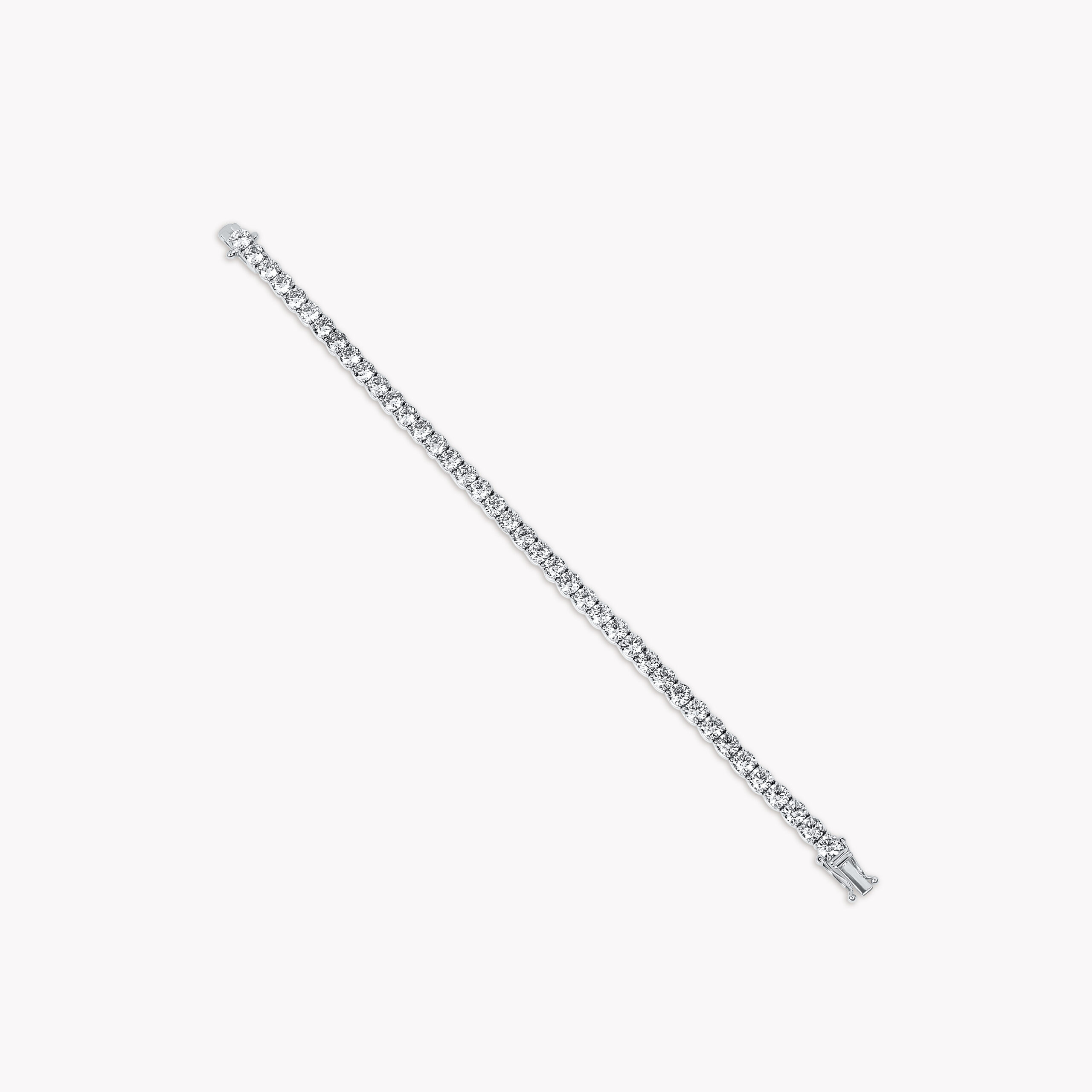 Round-Cut Diamond Tennis Bracelet 12.14ct