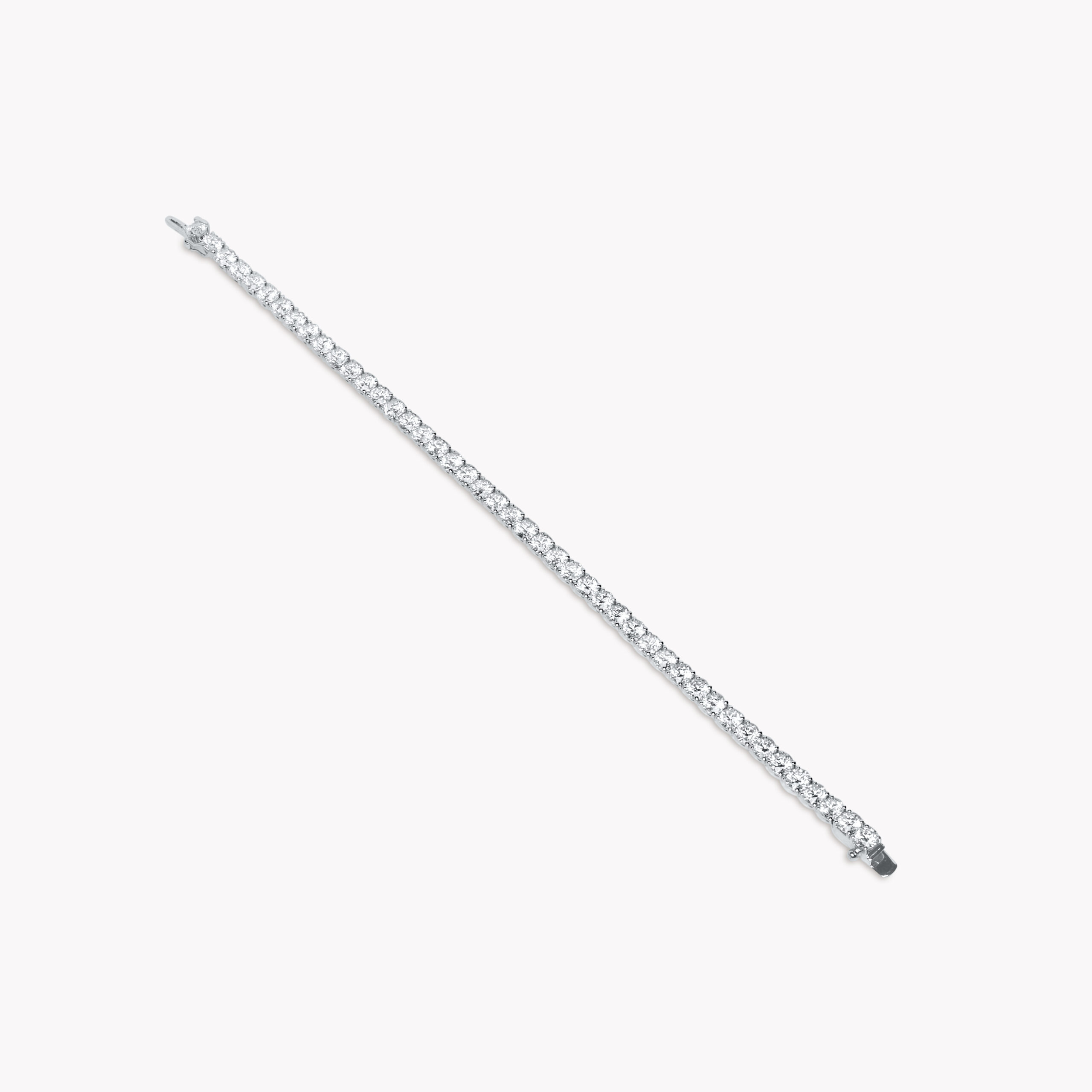 Round-Cut Diamond Tennis Bracelet