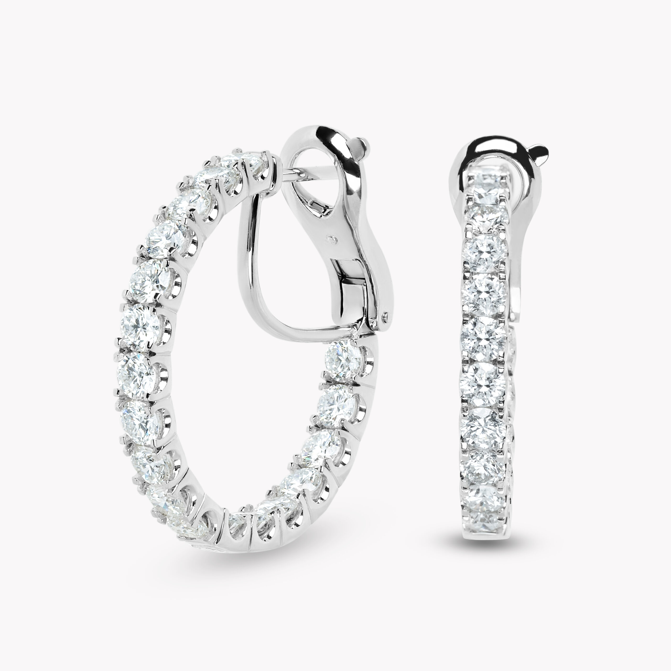 Diamond Hoop Earrings 3.60ct