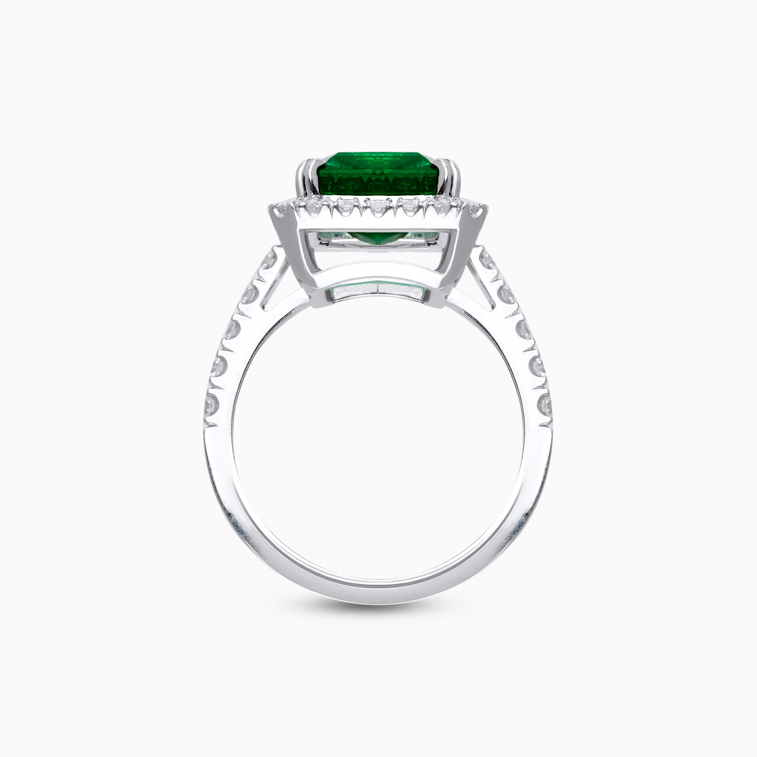 Halo  Emerald Ring 3.22ct