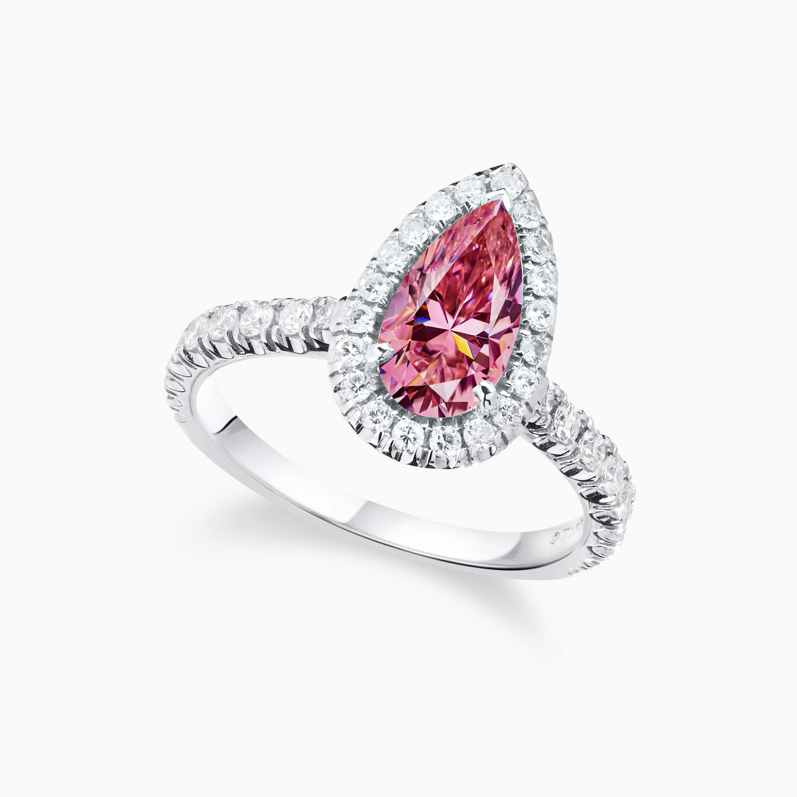 Halo Pear-Cut Tourmaline Ring 1.19ct