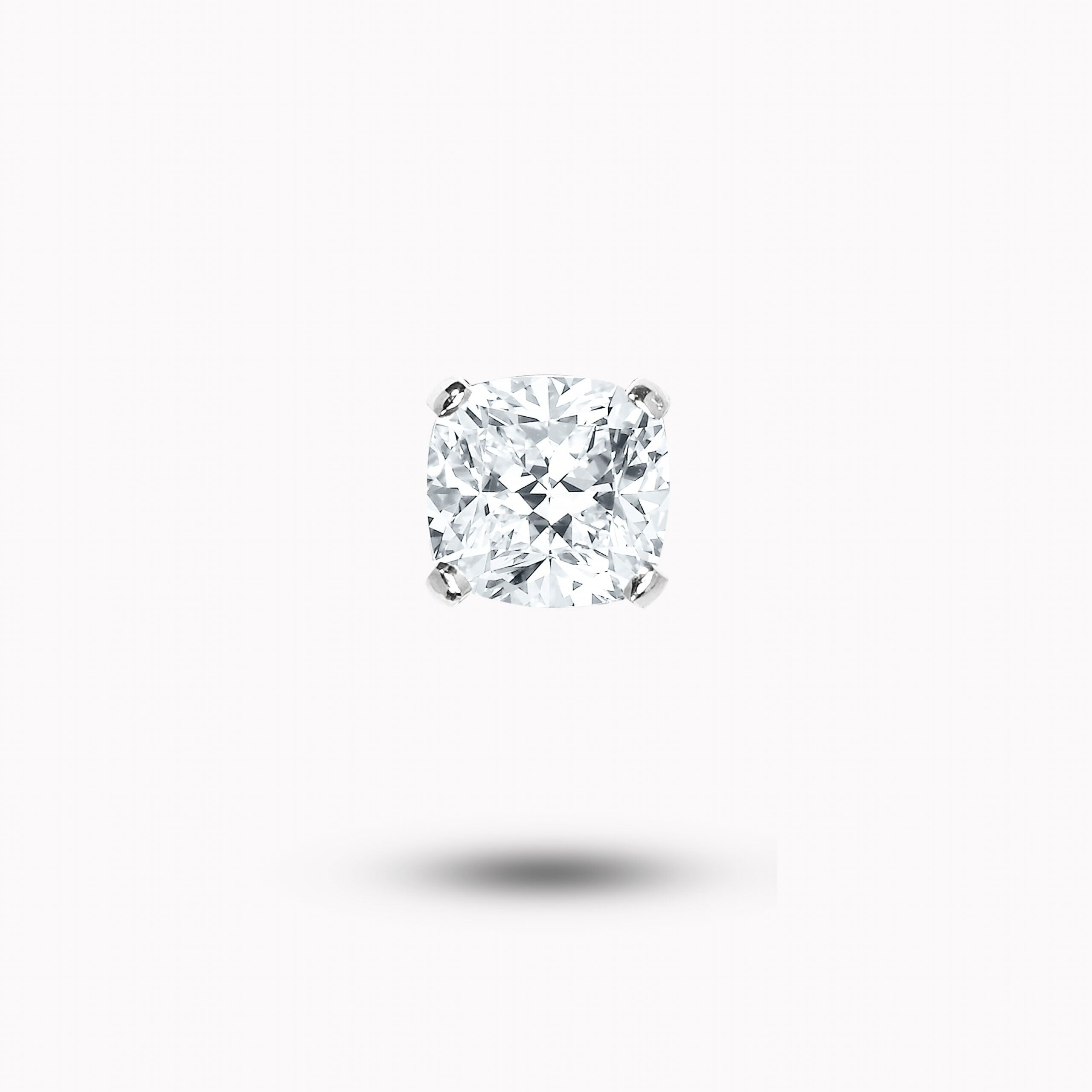 Cushion-Cut Diamond Stud Earring 1.00ct+1.00ct