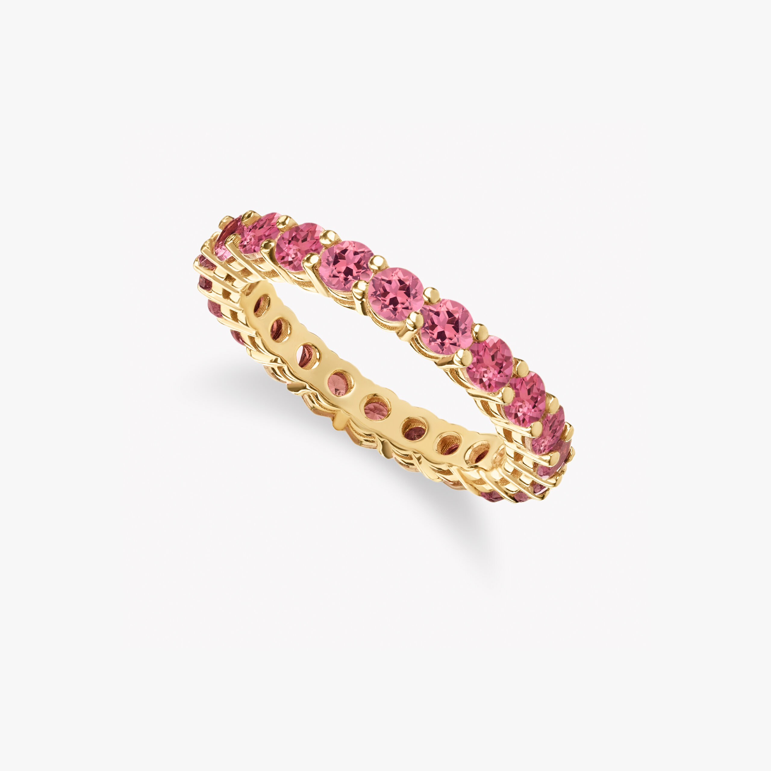 Round – Cut  Tourmaline Eternity Ring 2.34ct