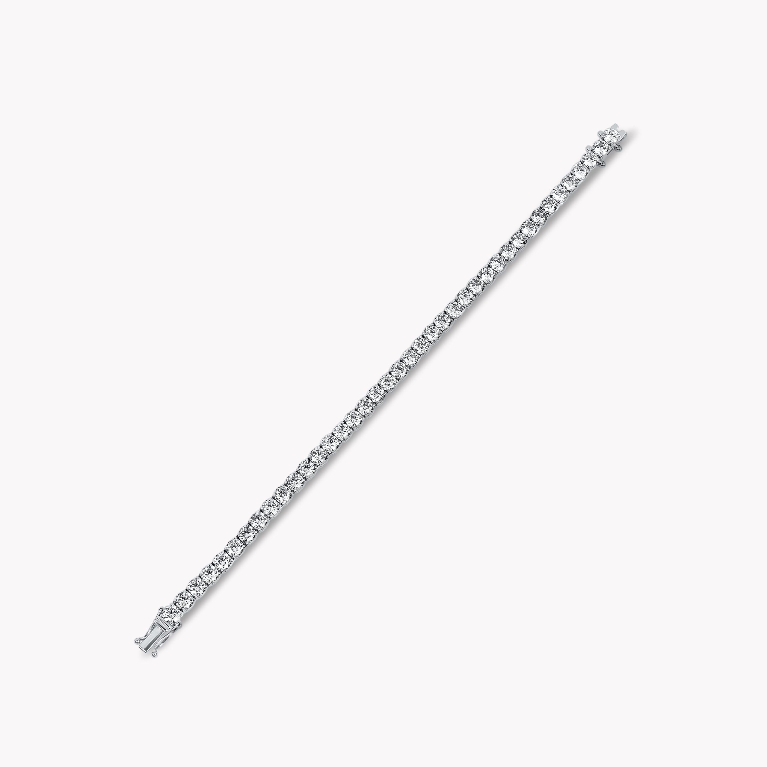 Round-Cut Diamond Tennis Bracelet