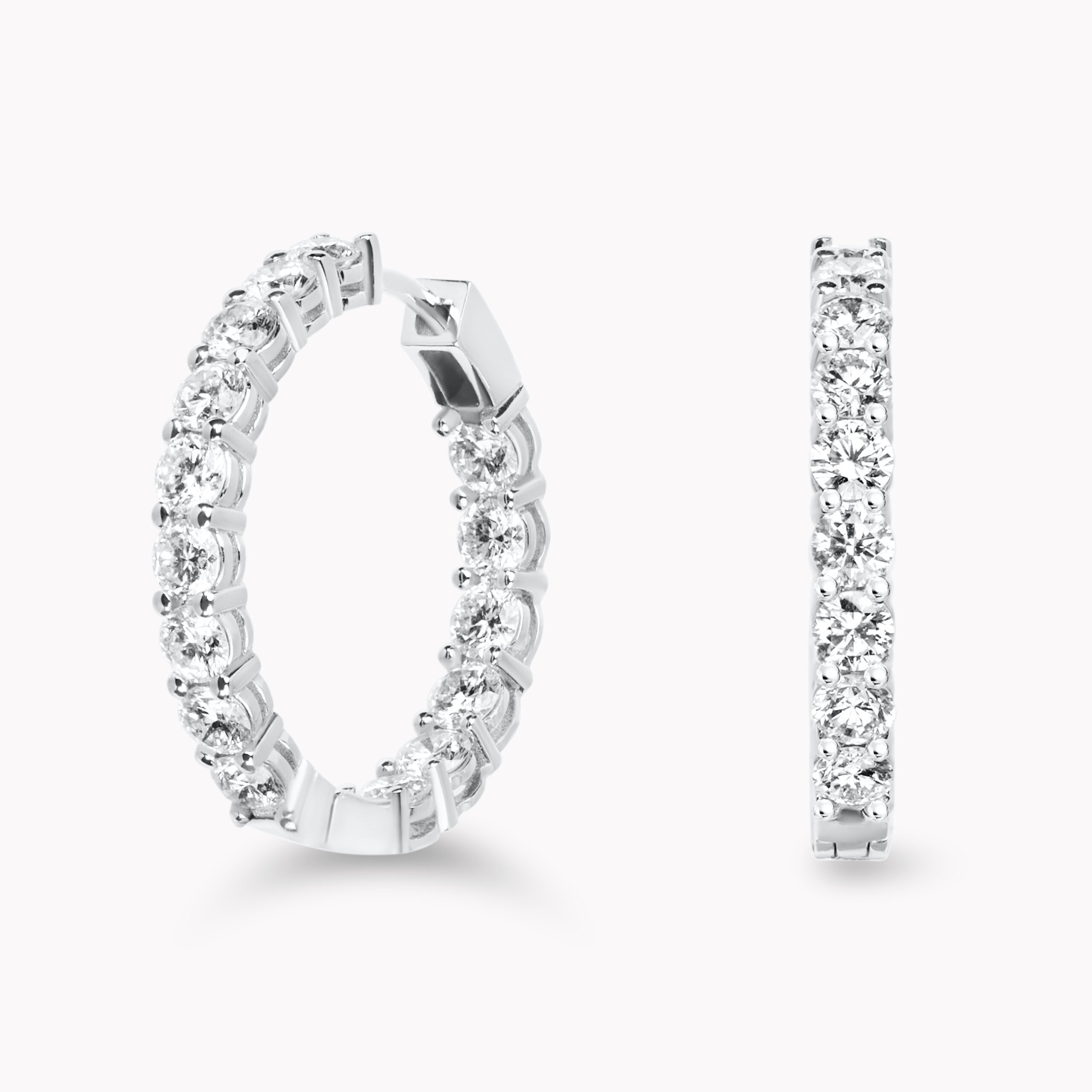 Diamond Hoop Earrings 3.00ct
